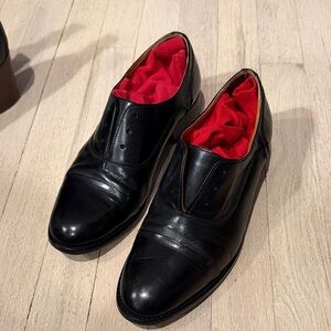 Ariat Black Leather Women's Loafers with Red Interior